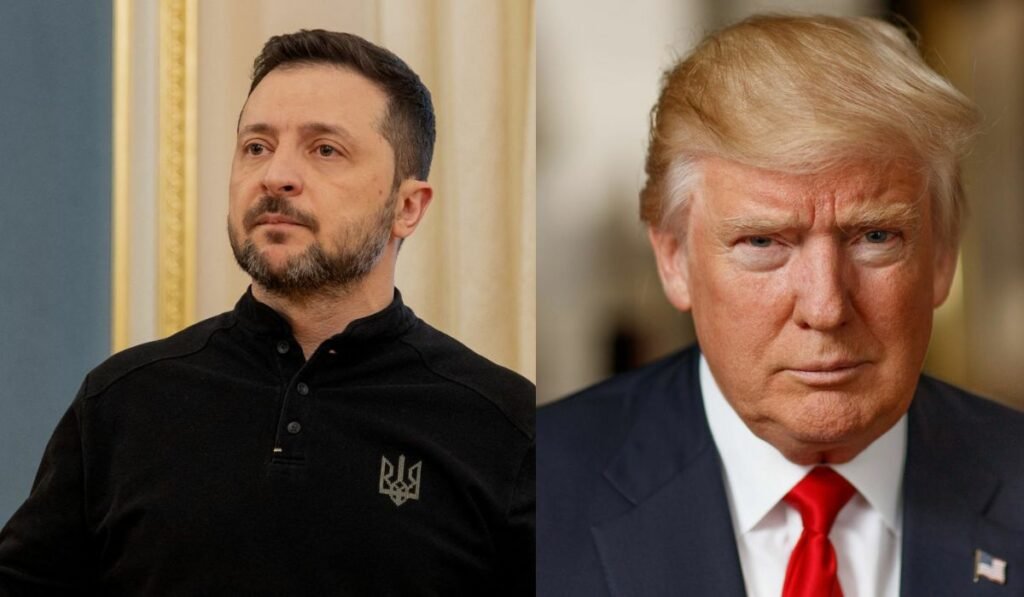 Presidenti i ukraines volodymyr zelensky dhe ai i shba ve donald trump 1024x597