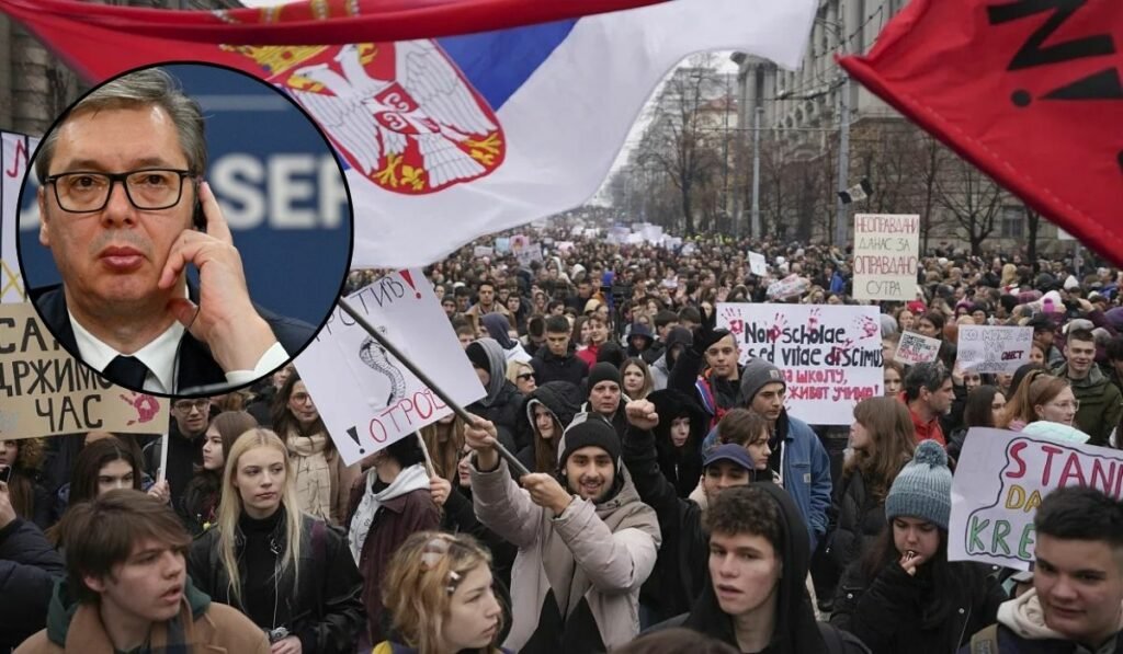 Presidenti serb aleksander vucic dhe protesta 1024x597